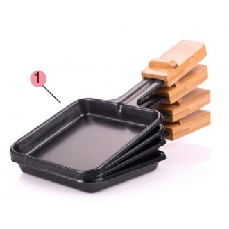 Raclette Pfännchen Koenig Bamboo