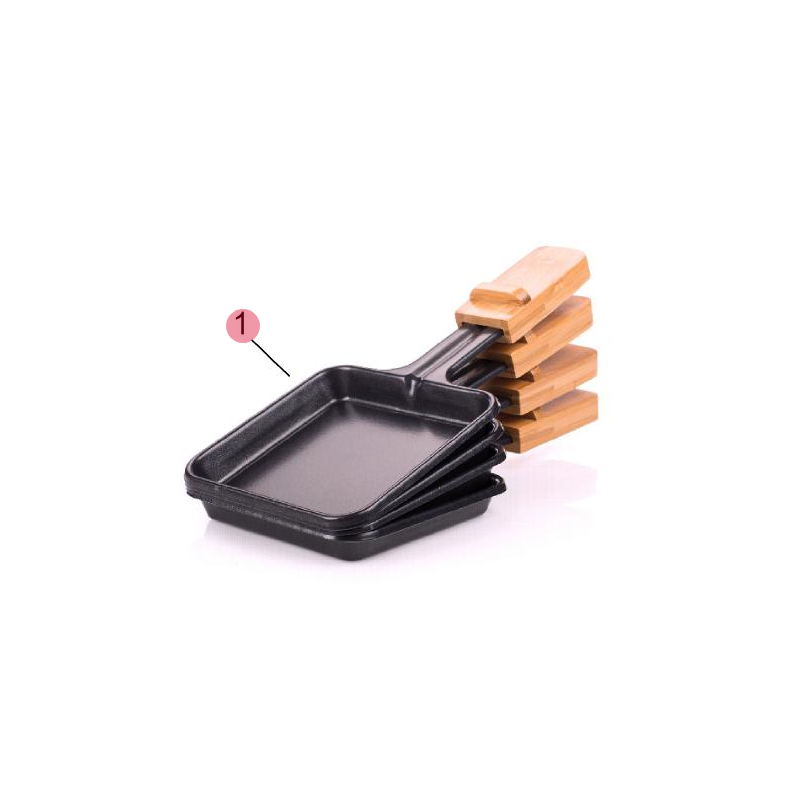 Raclette Pfännchen Koenig Bamboo